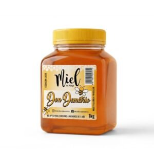Frasco de miel líquida Don Demetrio de 1 kg.
